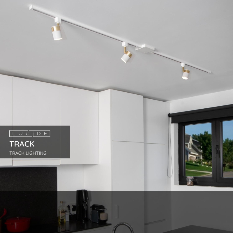 Lucide TRACK Napájanie - 1-okruhový systém osvetlenia koľajníc - Single/Double - White (Extension)